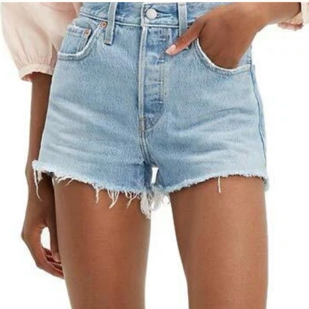 Levi’s 501 Original High Rise Jean Short Size 27 - Picture 6 of 7